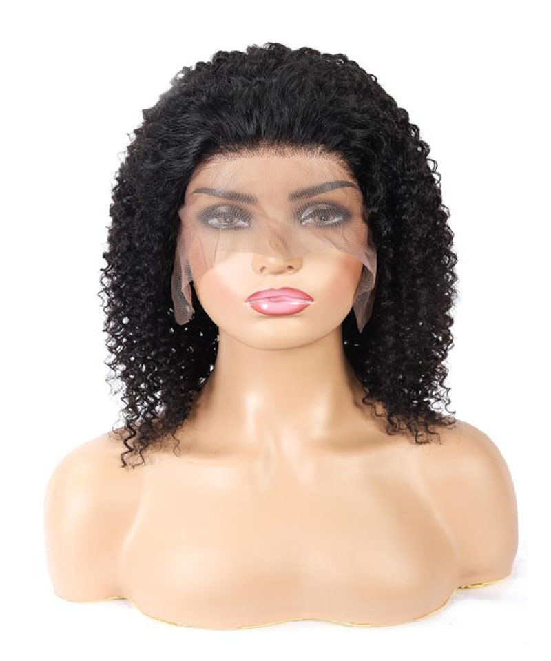 Dolago American Afro Kinky Curly Glueless Lace Front Wigs With Baby Hair 150% Real Human Hair Lace Front Wigs For Women Curly Cheap Pre Plucked Wigs Sale Online 