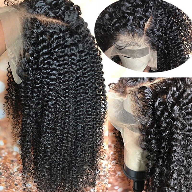 Dolago Kinky Curly Lace Front Wigs Brazilian Human Hair For Sale 180% 3A 3B Curly Glueless 13x6 Lace Front Wigs For Black Women With Invisible Hairline Natural Pre Plucked Frontal Transparent Wig Can Be Dyed