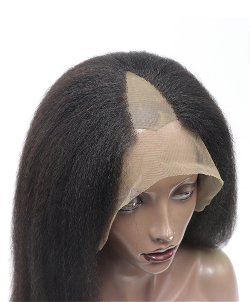 Dolago Kinky Straight V Part HD Lace Front Wigs For Black Women 150% Density Brazilian V Part Human Hair Wig Cap For Making With Elastic Strap Natural Looking Sale Online Free Shipping