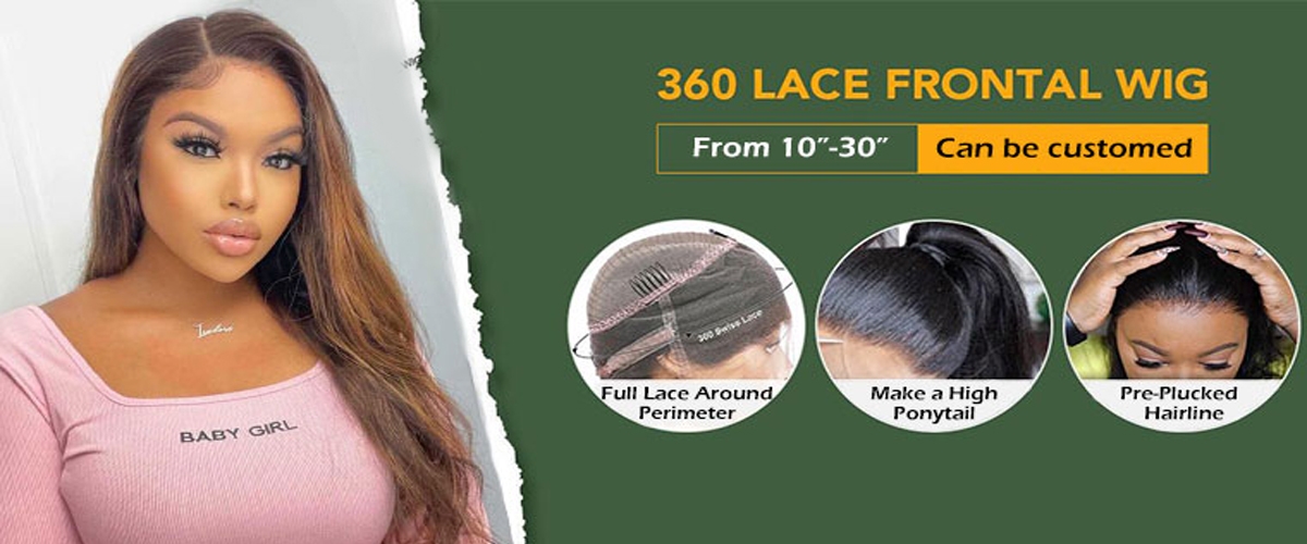 360 lace wigs real 100% human hair for women sale online