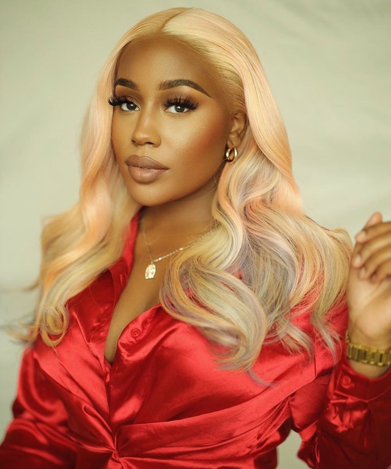 blonde colored lace wigs 