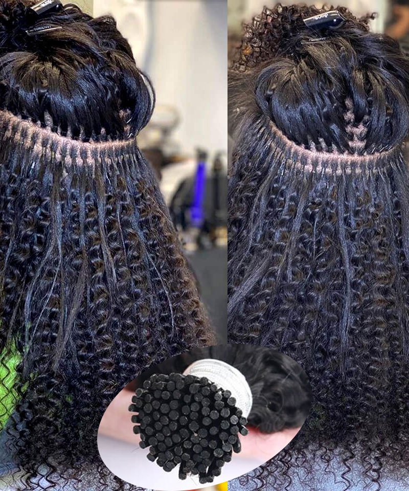 i tip hair kinky curly for sale now 