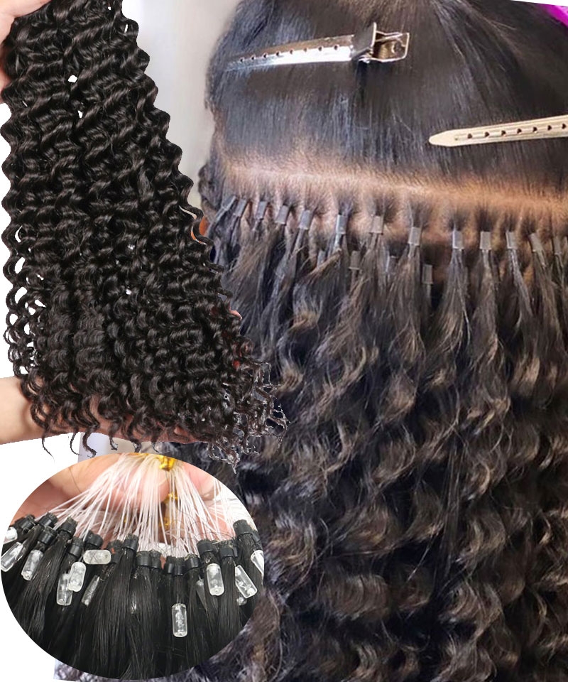 deep wave mirco link hair extension