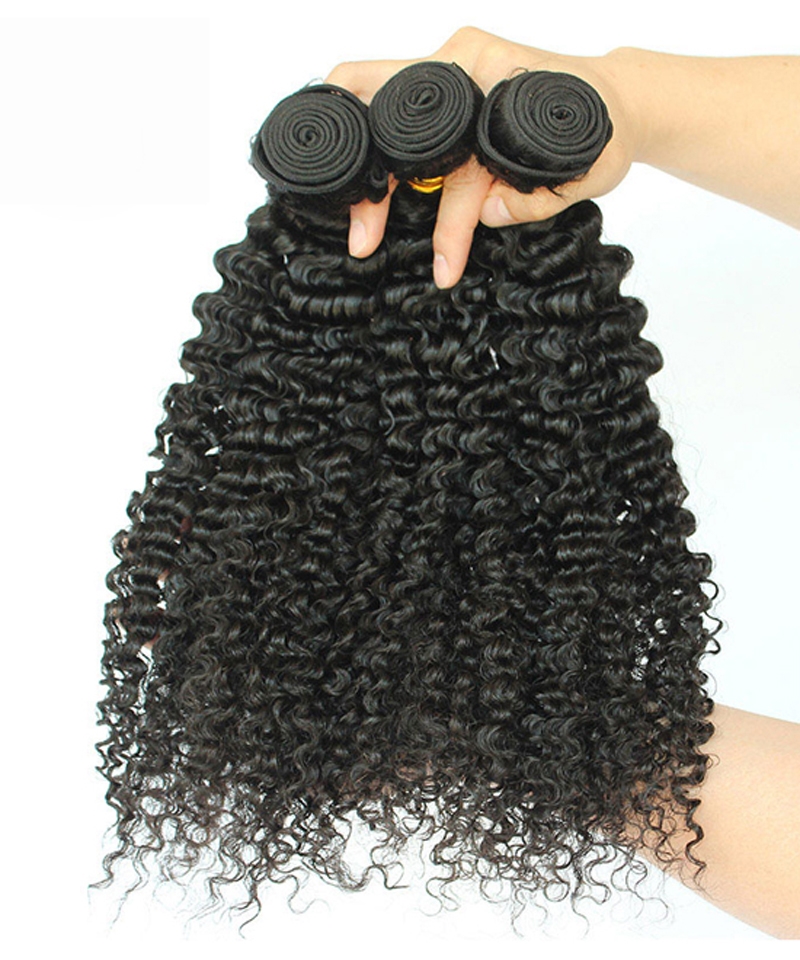 Dolago 3B 3C Kinky Curly Human Hair Weave Bundles For Short Hair Brazilian Best Human Hair Extensions For Thin Hair Natural 100g Weft Bundles Hair Sale For Women Sale Online  