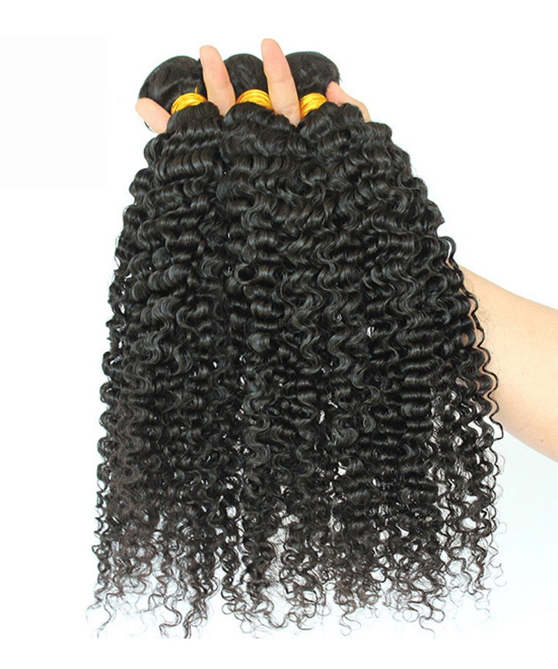 Dolago 3B 3C Kinky Curly Human Hair Weave Bundles For Short Hair Brazilian Best Human Hair Extensions For Thin Hair Natural 100g Weft Bundles Hair Sale For Women Sale Online  