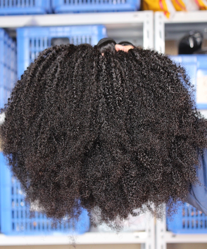 Dolago Sewn In Weave Afro Kinky Curly Hair Bundles Sale Online Best 4B 4C Curly Bundles Real Human Hair Extensions For Women Brazilian Weft Weave Bundle Braiding Cheap Hair With Wholesale Price 