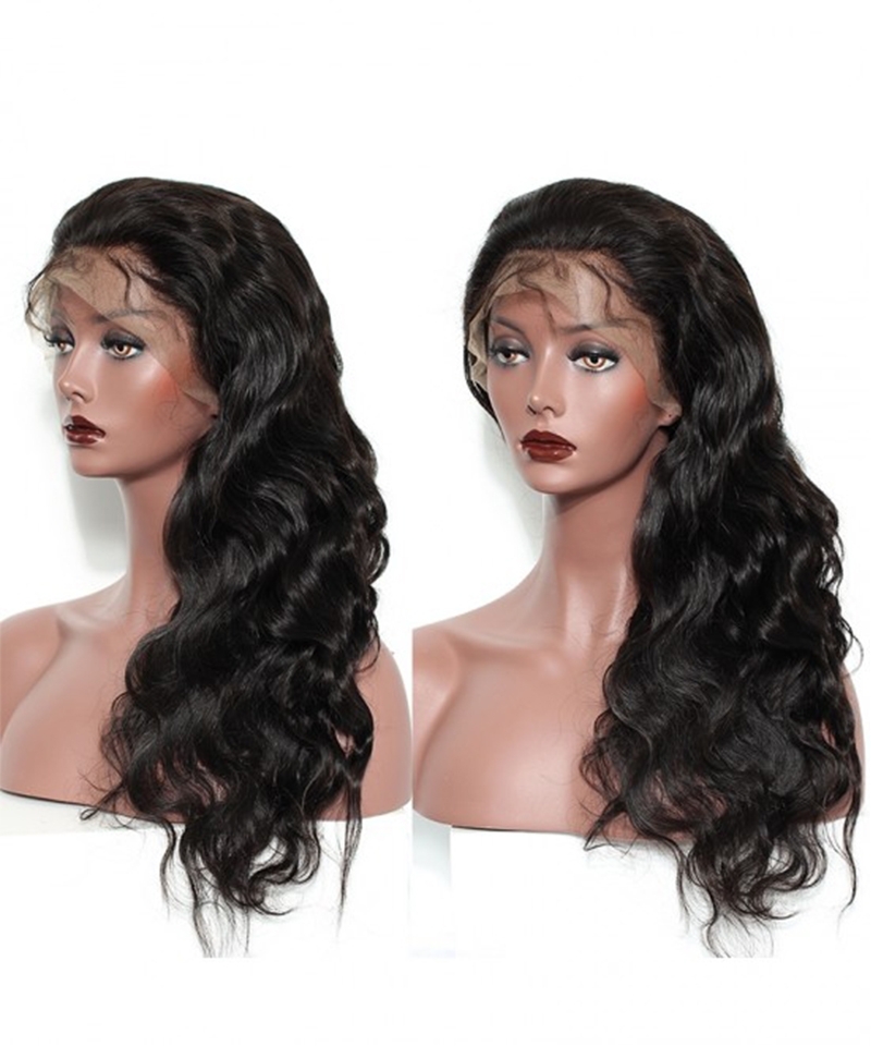 Dolago High Quality Body Wave Lace Frontal Wigs Human Hair For Black Women Girls 130% Wavy Glueless Lace Front Human Hair Wigs Pre Plucked For Sale Brazilian Transparent Lace Frontal Wigs With Baby Hair