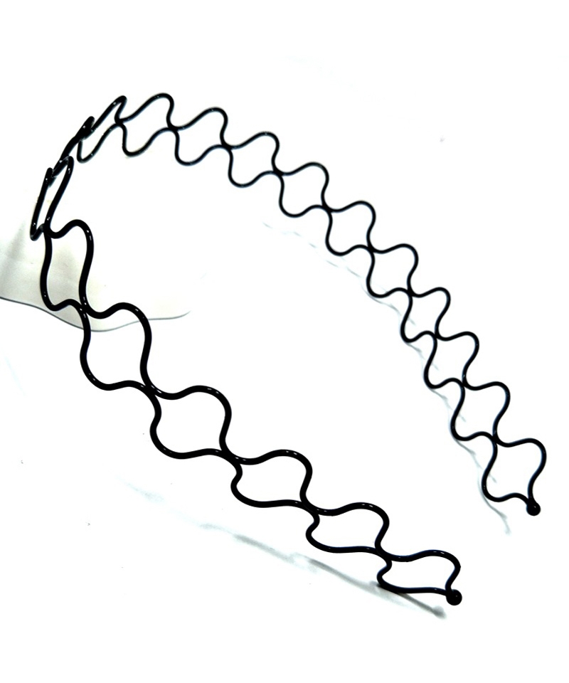 Dolago Unisex Black Metal Spiral Hair Hoop For Men/Women Flexible Wave Shaped Non Slip Headband Headdress Accessories Fashion Women Hairband Sale Online