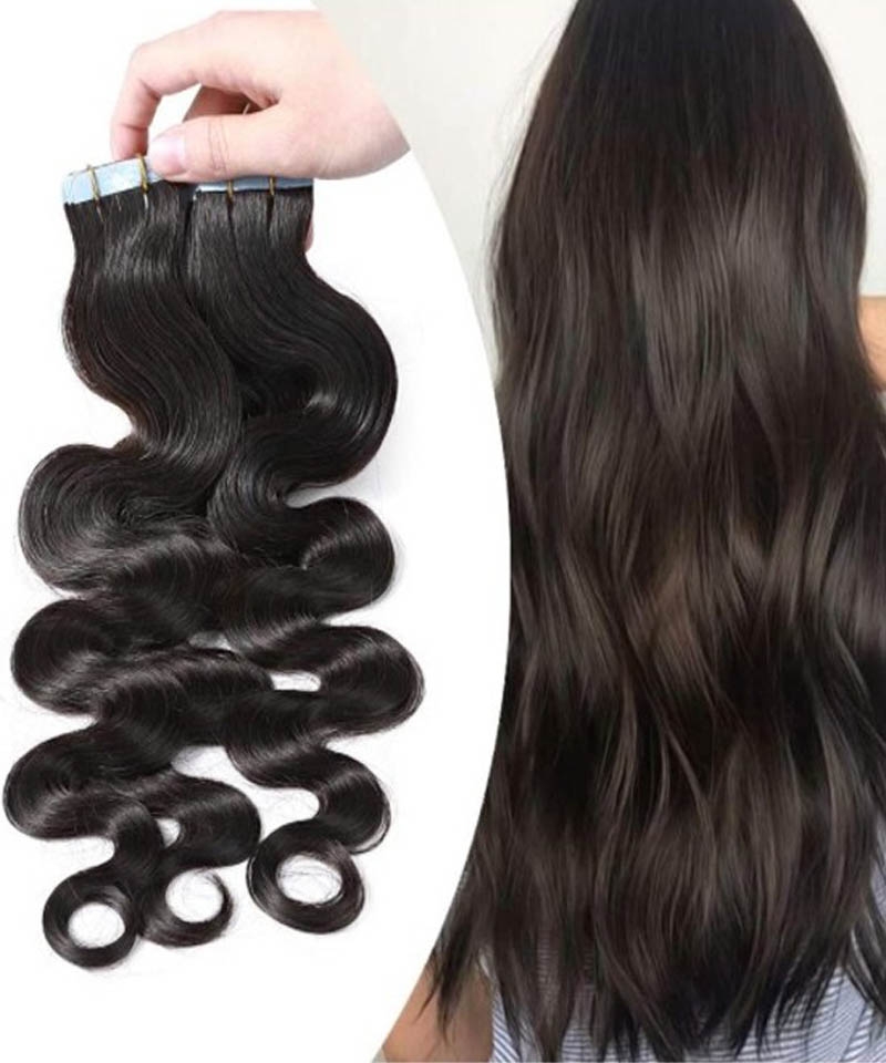 Dolago Best Tape In Hair Extensions For Women 8-30 Inches Body Wave Real Human Hair Extensions Tape In To Make Long High Quality Hairstyles At Cheap Price Online For Sale 