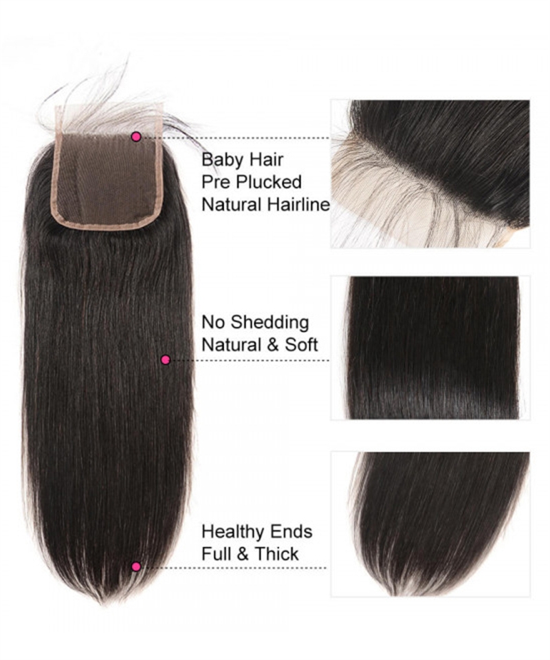 Dolago Straight Bundles With 5x5 Closures For Women Best High Quality 3 Human Hair Bundles With Frontal Lace Closures Cheap Wholesale Virgin Hair Bundles And Closure For Sale Online Shop