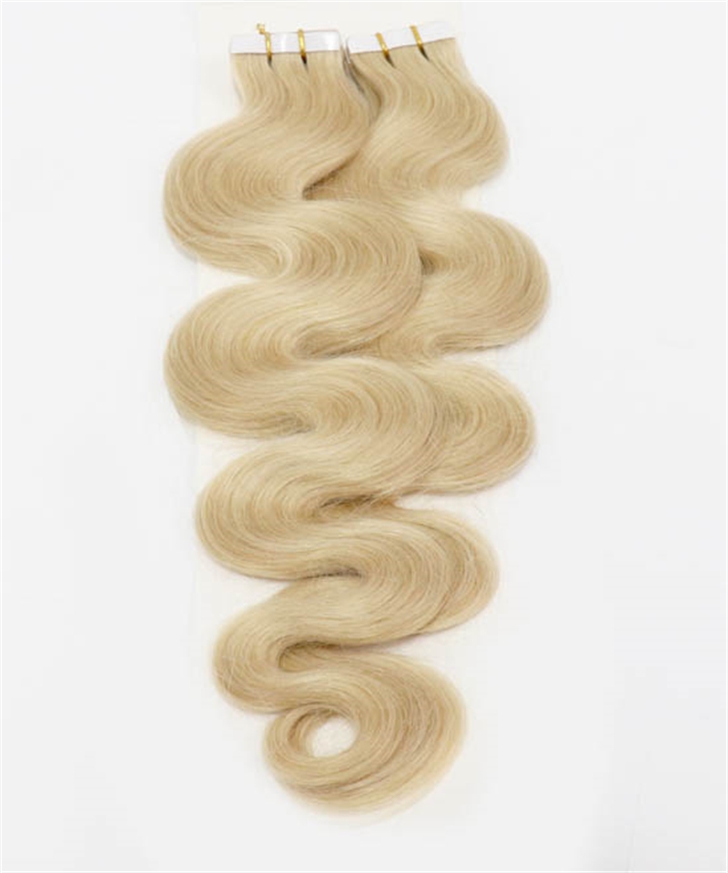 Dolago Light Blonde Tape In Human Hair Extensions For Women Body Wave Brazilian Tape Ins Extensions Wholesale Online 613 Wavy Tape-in Virgin Hair Extensions Can Be Dyed For Sale Free Shipping  