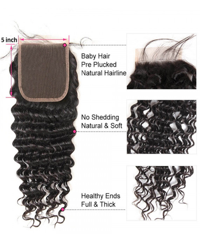 Dolago Best Loose Wave Hair Bundles And Closure Deal For Women Brazilian Human Hair Bundles With Closure 10A Grade 3 Bundles With Closure Hairpiece With Baby Hair Pre Plucked For Sale Online Shop