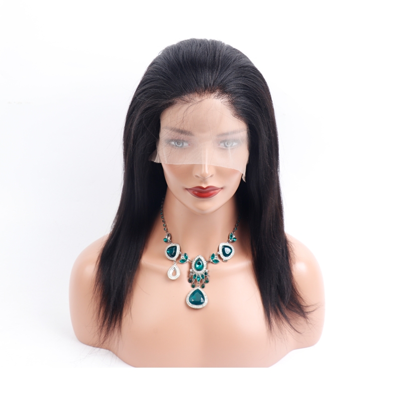 Dolago Light Yaki Straight Human Hair Lace Front Wigs Pre Plucked For Women 180% Brazilian Glueless Lace Front Wigs With Invisible Hairline For Sale Natural Transparent Lace Frontal Wigs Raw Human Hair 